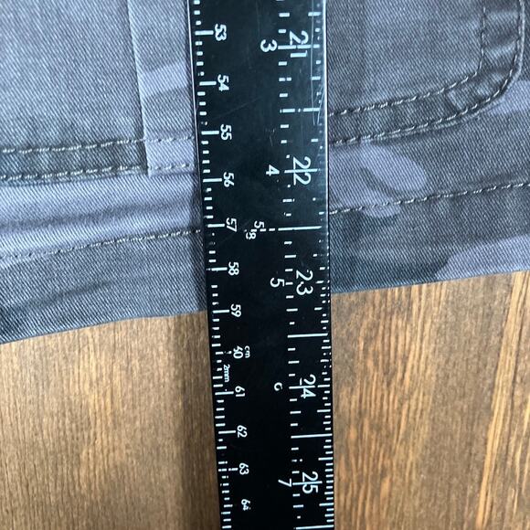 Ann Taylor LOFT Womens Jacket Gray Camouflage Utility Button Up Stretch 6 - Picture 9 of 12